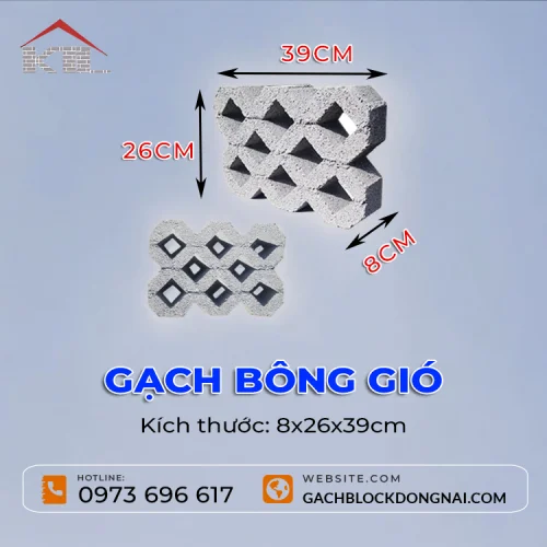 Gạch bông gió 8x26x39