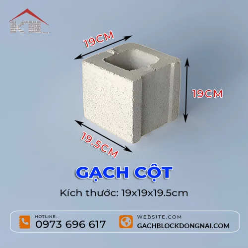 Gạch cột 19x19x19.5