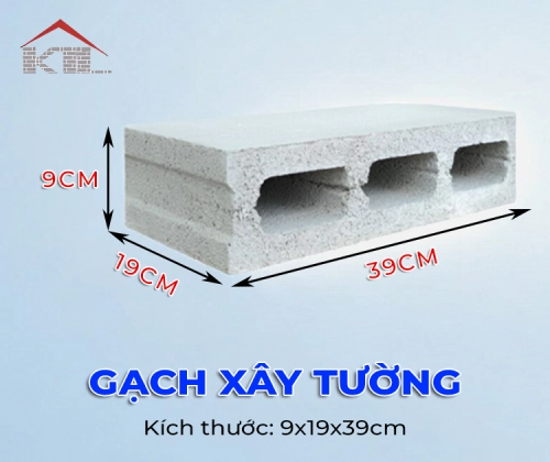 Gạch không nung 9x19x39